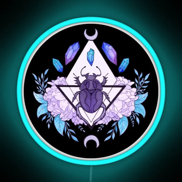 Scarab Queen Black Nikury RGB Neon Sign