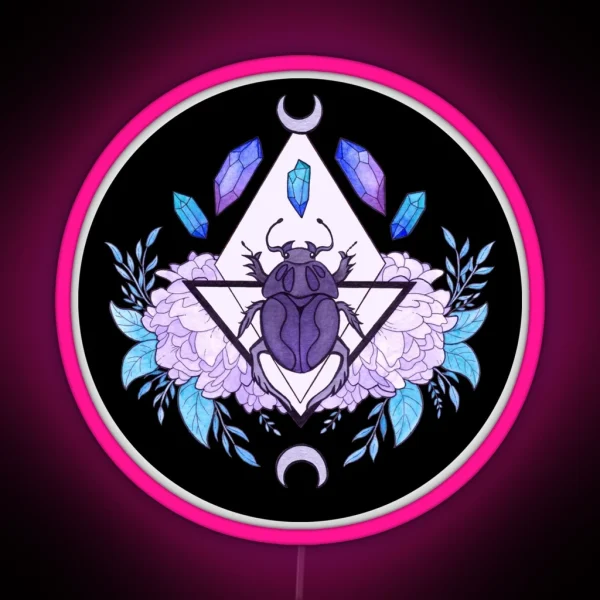Scarab Queen Black Nikury RGB Neon Sign