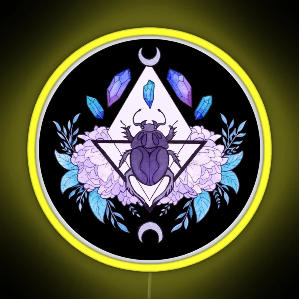 Scarab Queen Black Nikury RGB Neon Sign