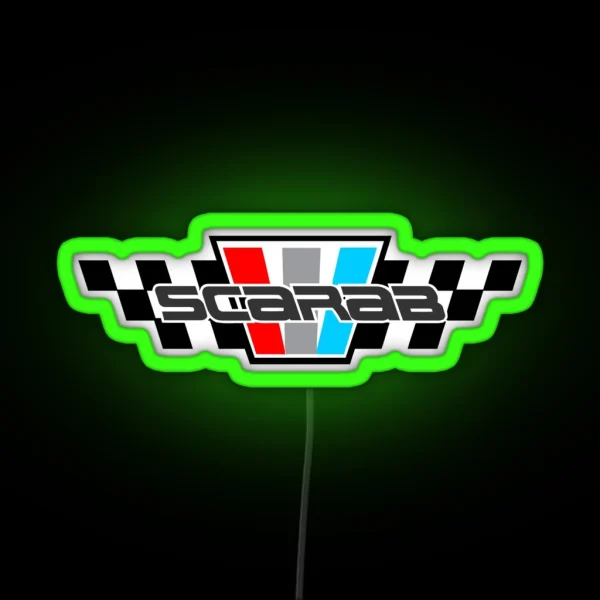 SCARAB RACING BOATS YACHTS LOGO RGB Neon Sign