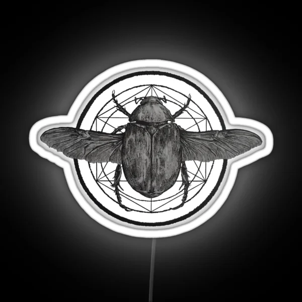 Scarab Sacred Geometry RGB Neon Sign