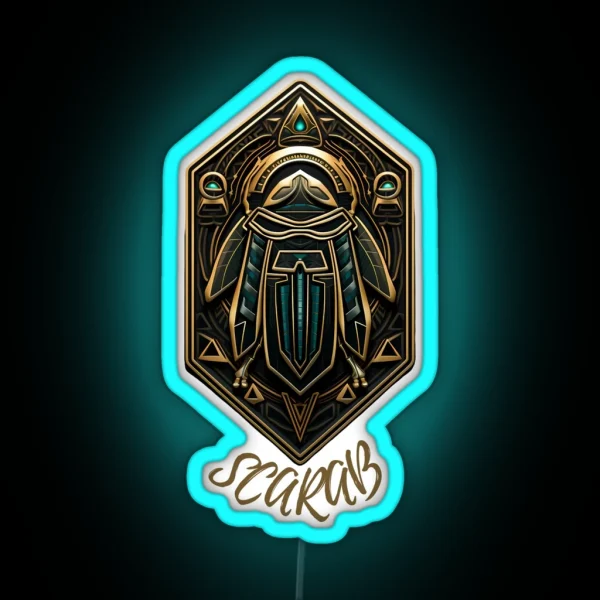 Scarab Symbol Led Vector RGB Neon Sign