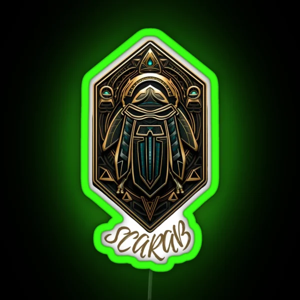 Scarab Symbol Led Vector RGB Neon Sign