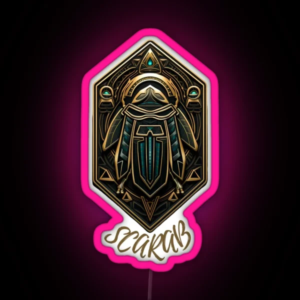 Scarab Symbol Led Vector RGB Neon Sign