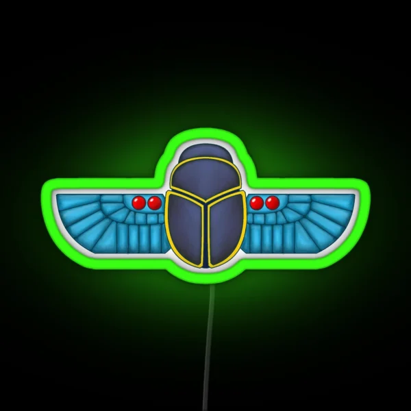 Scarab With Wings RGB Neon Sign