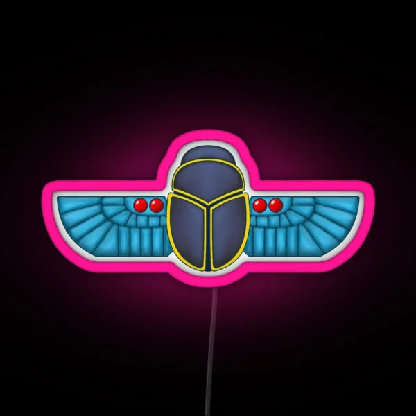 Scarab With Wings RGB Neon Sign