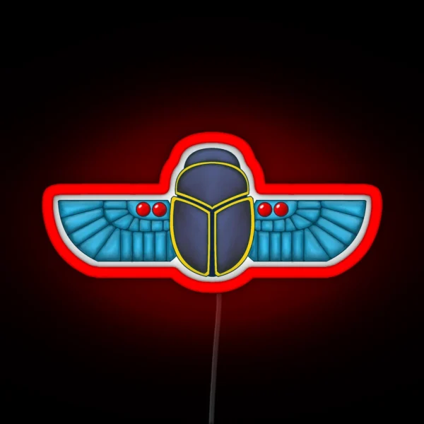 Scarab With Wings RGB Neon Sign