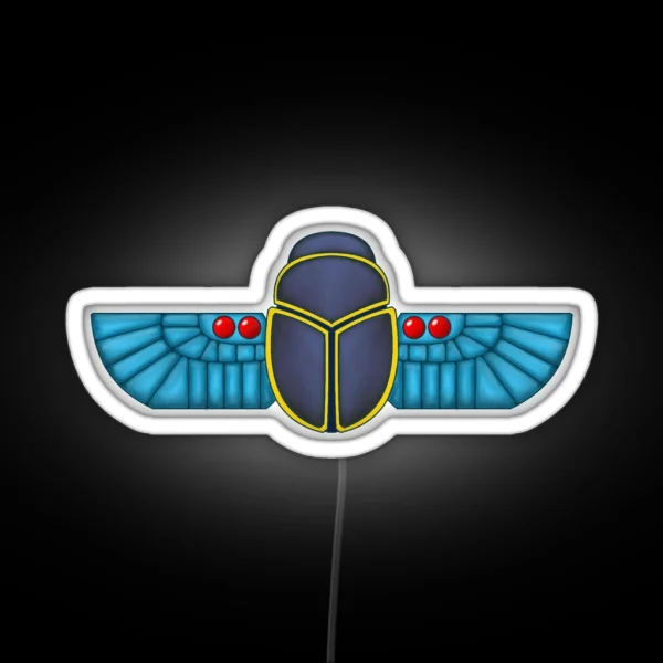 Scarab With Wings RGB Neon Sign
