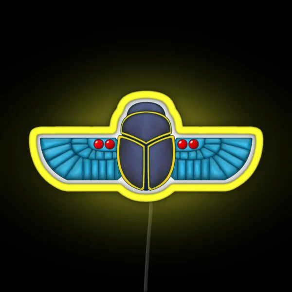 Scarab With Wings RGB Neon Sign