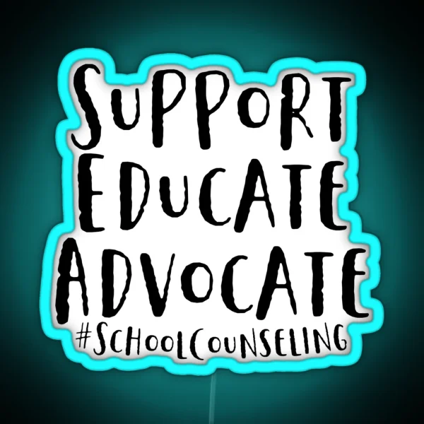 School Counselor Mask RGB Neon Sign