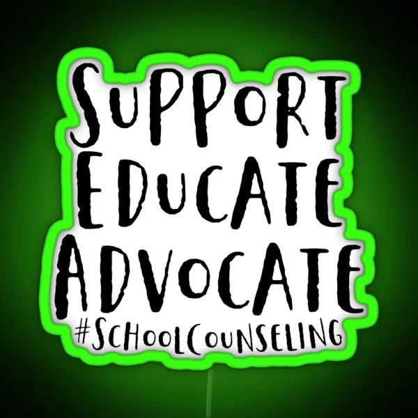 School Counselor Mask RGB Neon Sign