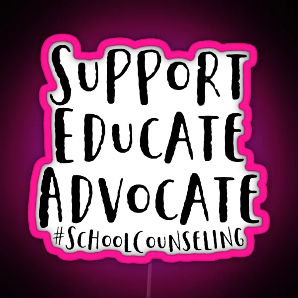 School Counselor Mask RGB Neon Sign