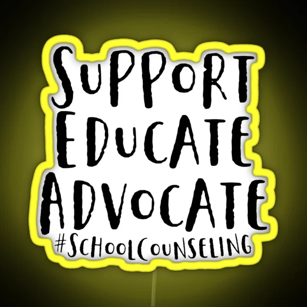 School Counselor Mask RGB Neon Sign