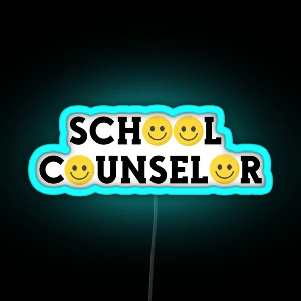 School Counselor Mask RGB Neon Sign