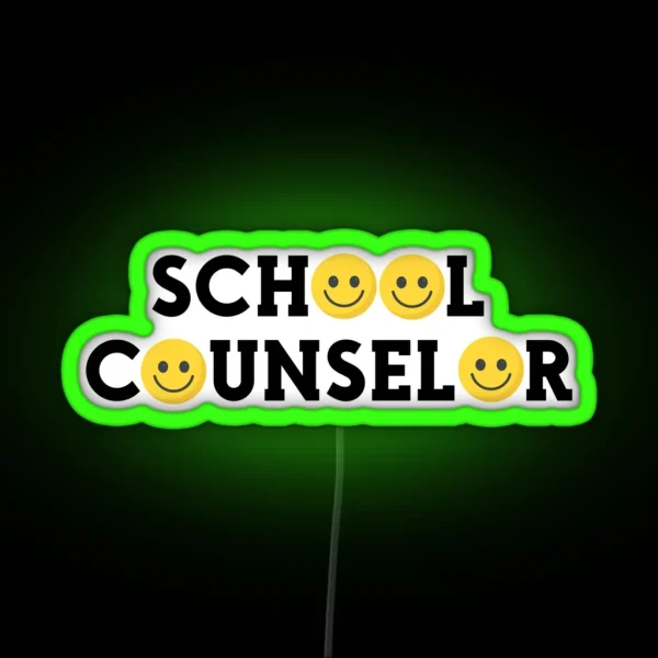 School Counselor Mask RGB Neon Sign