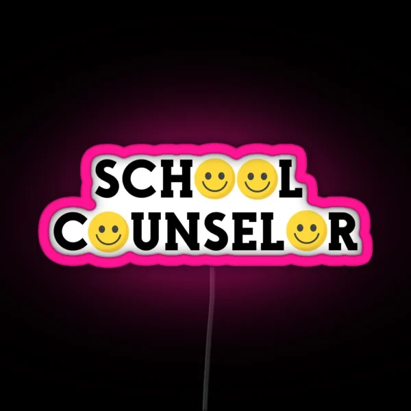 School Counselor Mask RGB Neon Sign