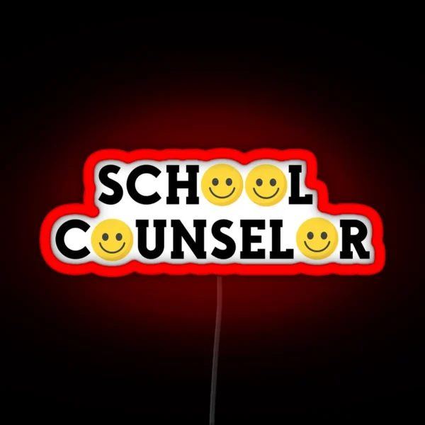 School Counselor Mask RGB Neon Sign