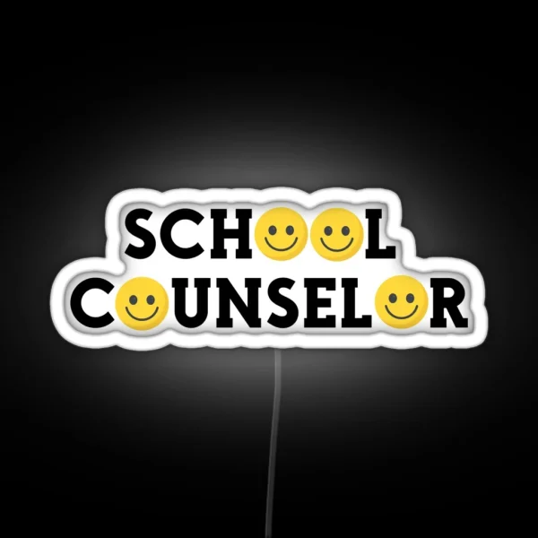 School Counselor Mask RGB Neon Sign