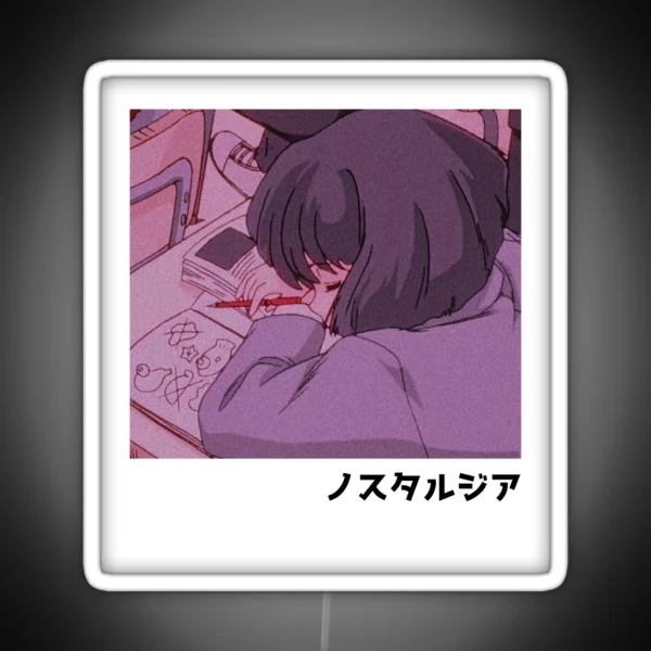 School Daze Anime Aesthetic RGB Neon Sign
