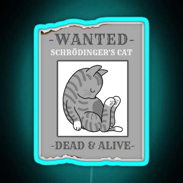 Schrodingers Cat RGB Neon Sign