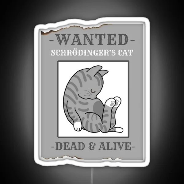 Schrodingers Cat RGB Neon Sign
