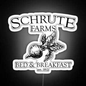 Schrute Farms Funny Office RGB Neon Sign