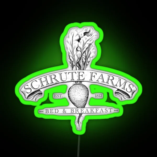Schrute Farms RGB Neon Sign