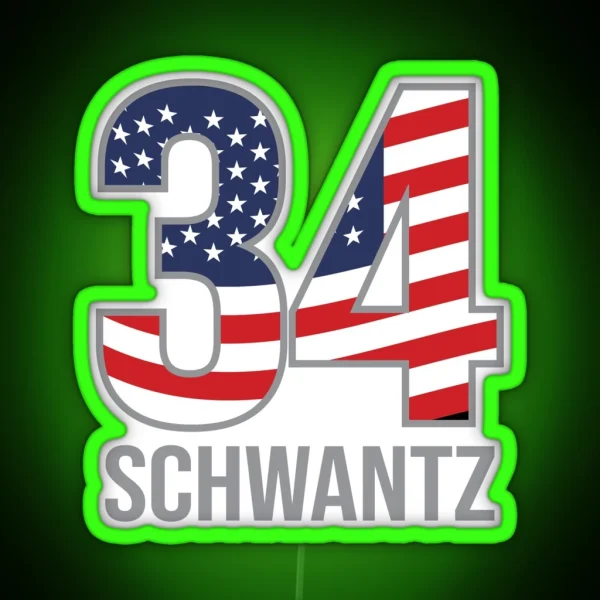 Schwantz 34 Motorbike Motorcycle Reider Flag RGB Neon Sign