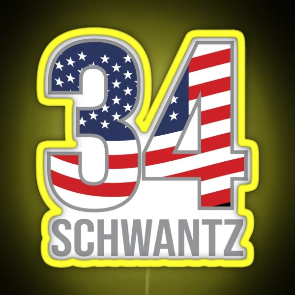 Schwantz 34 Motorbike Motorcycle Reider Flag RGB Neon Sign