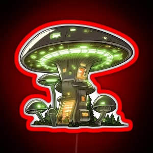 Sci Fi Mushroom RGB Neon Sign