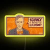 Bill Nye science guy quote neon rgb sign science is the key to our future yellow.
