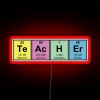 Science Teacher Neon Sign Chemical Elements RGB