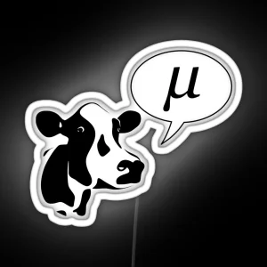 Scientific Cow Goes Mu RGB Neon Sign