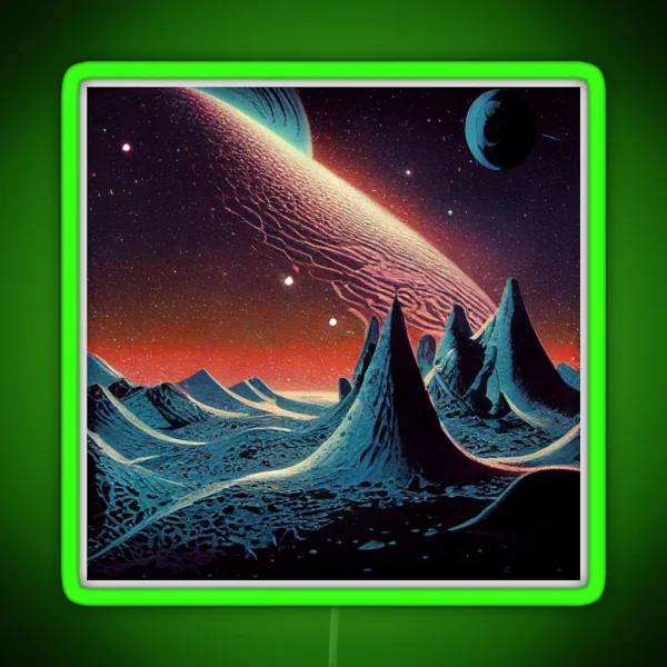 Scifi Planet RGB Neon Sign