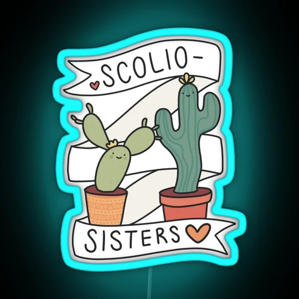 Scoliosisters RGB Neon Sign