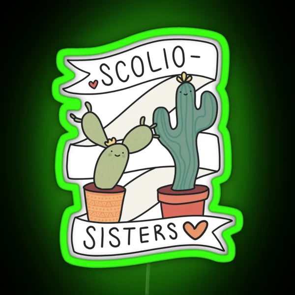 Scoliosisters RGB Neon Sign