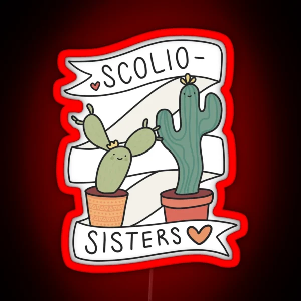 Scoliosisters RGB Neon Sign