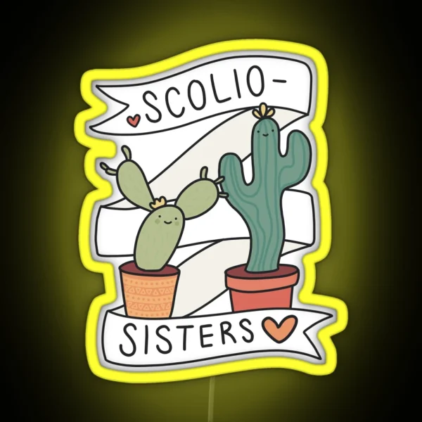 Scoliosisters RGB Neon Sign