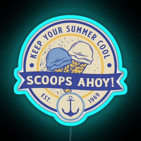 Scoops Ahoy RGB Neon Sign
