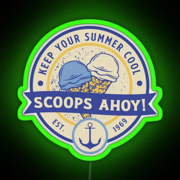 Scoops Ahoy RGB Neon Sign