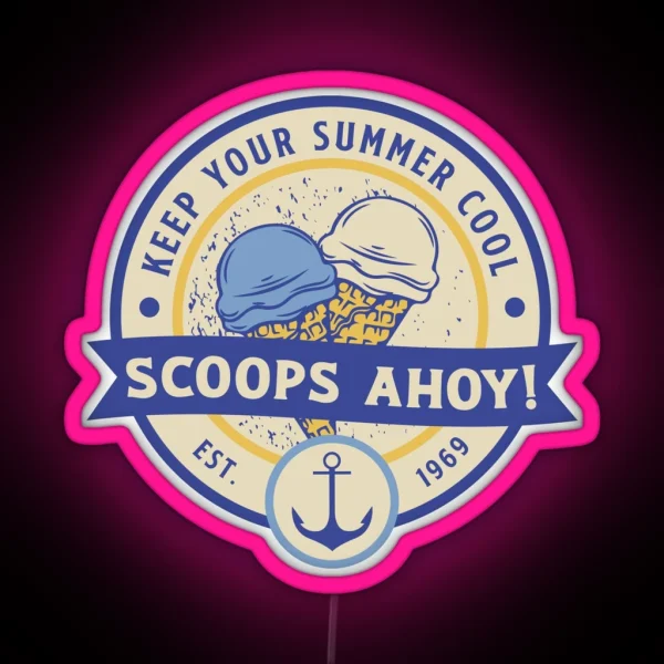Scoops Ahoy RGB Neon Sign