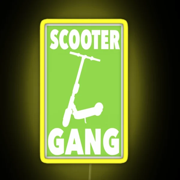 Scooter Gang Green RGB Neon Sign