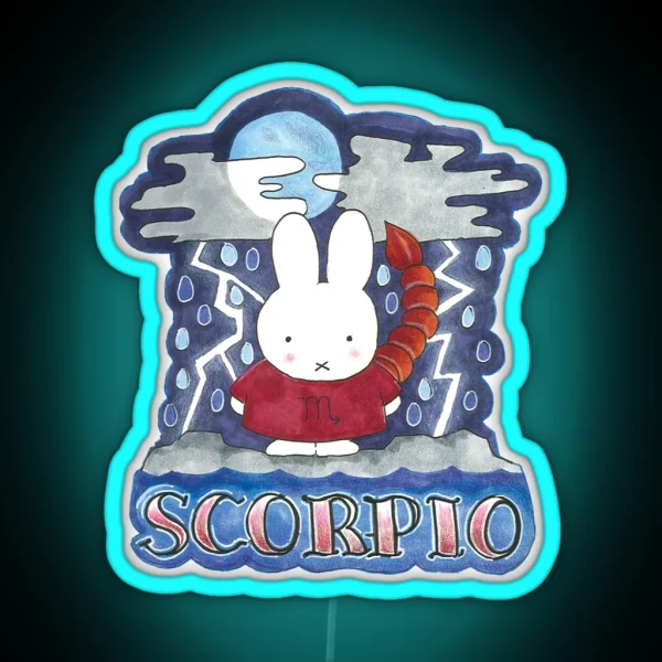 Scorpio Bunny RGB Neon Sign