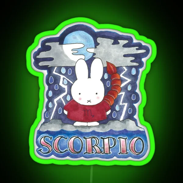 Scorpio Bunny RGB Neon Sign