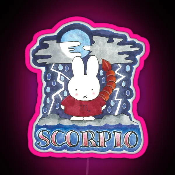 Scorpio Bunny RGB Neon Sign