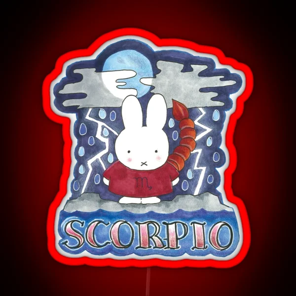 Scorpio Bunny RGB Neon Sign
