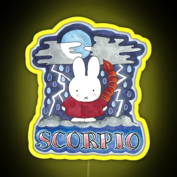 Scorpio Bunny RGB Neon Sign