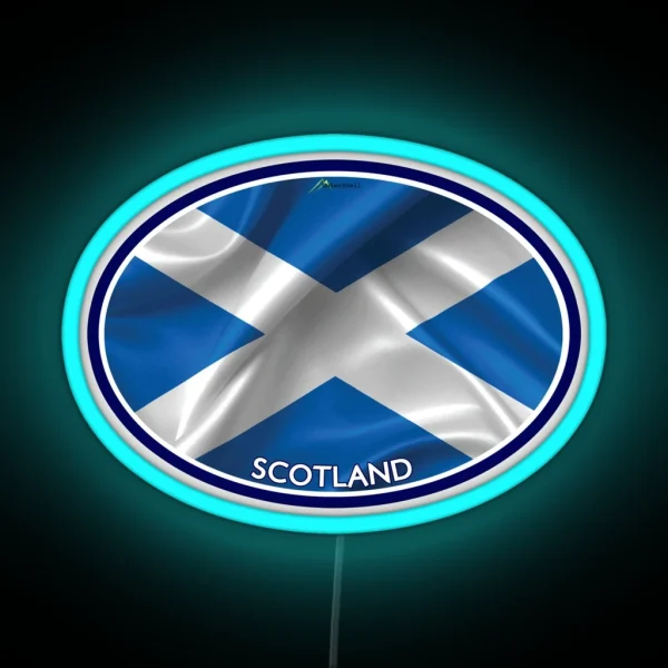 SCOTLAND Scottish Flag Led UK Saltire RGB Neon Sign