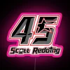 Scott Redding's vibrant Scott Redding 45 RGB neon sign in pink.