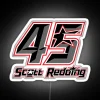 Scott Redding's RGB neon sign with vibrant white lighting